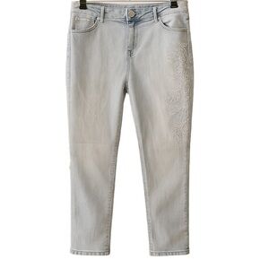 Simply Vera Vera Wang Embroidered Capri Jeans - Size 12